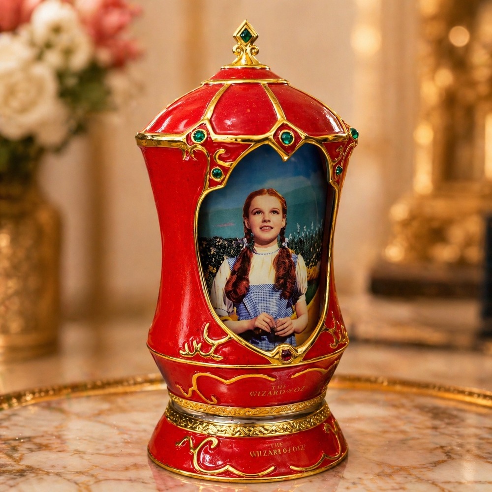 Wizard of Oz Ardleigh Elliott Click Your Heels Revolving Music Box Red #A1180